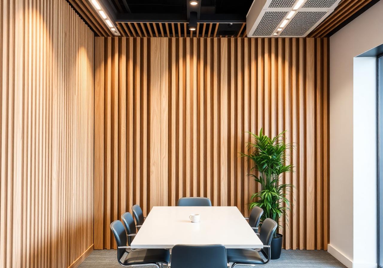 Slat Wood Wall Panels by Barley & Jack Acoustics
