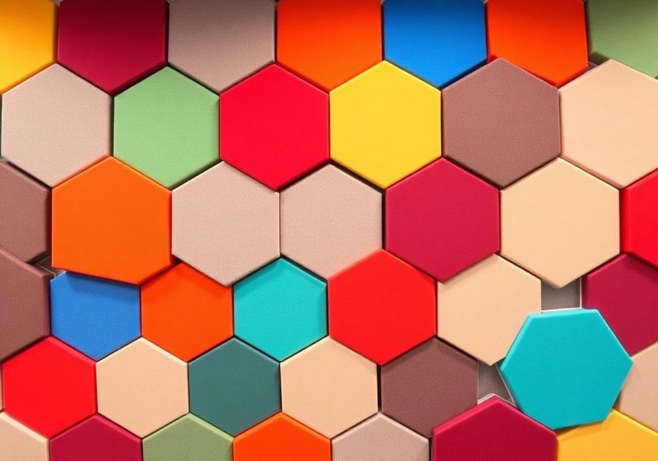 Hexagon Felt Tiles by Felt Right